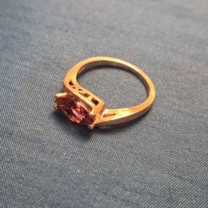Stirling silver 925 Ring purple Amethyst gemstone gift vintage BNWT